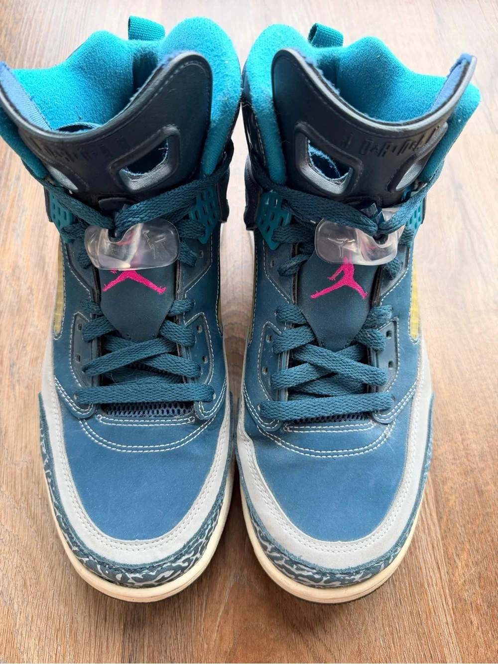 NIKE JORDAN | Spizike Space Blue | Elephant Print High Tops | Retro Shoes